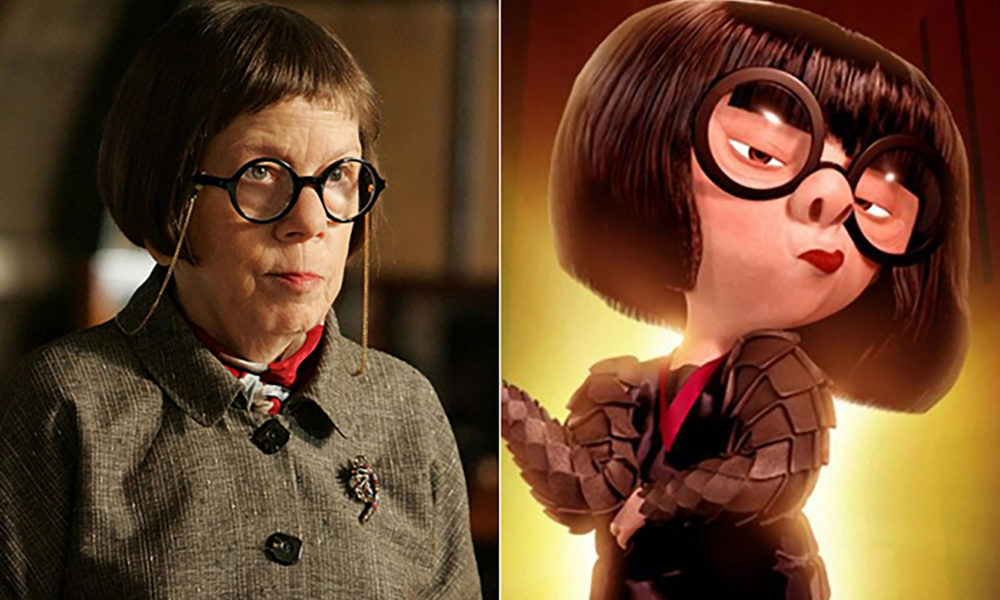 Cool photo looks like her awesome incredible cartoon! Linda Hunt ...